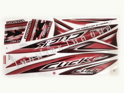 สติ๊กเกอร์ Click Forward 2007 รุ่น 6  [ติดรถ สีแดง]