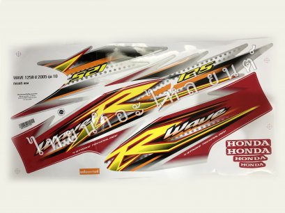 สติ๊กเกอร์ Wave125R II 2005 รุ่น 10 [ติดรถ สีแดง]