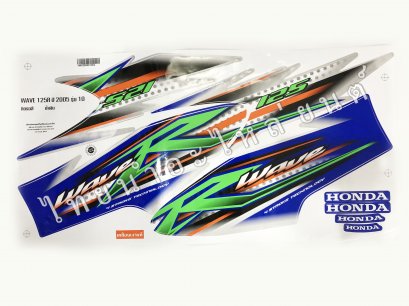 สติ๊กเกอร์ Wave125R II 2005 รุ่น 10 [ติดรถ สีน้ำเงิน]