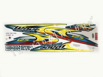 สติ๊กเกอร์ Wave125R 2003 รุ่น 4 [ติดรถ สีเขียว]
