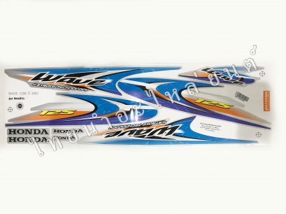 สติ๊กเกอร์ Wave125R 2003 รุ่น 4 [ติดรถ สีเงิน]