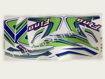 สติ๊กเกอร์ Fino sporis รุ่น 20 2012 [ติดรถ สีเขียว ขาว น้ำเงิน]