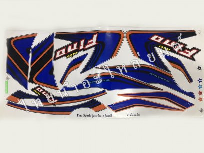 สติ๊กเกอร์ Fino sporis รุ่น 20 2012 [ติดรถ สีดำ น้ำเงิน ส้ม]