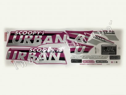 สติ๊กเกอร์ Scoopy-I 2019 รุ่น 33  [ติดรถ สีชมพู]