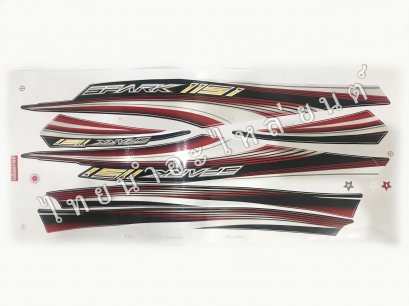 สติ๊กเกอร์ Spark115-I 2014 รุ่น 4 [ติดรถ สีดำแดง]