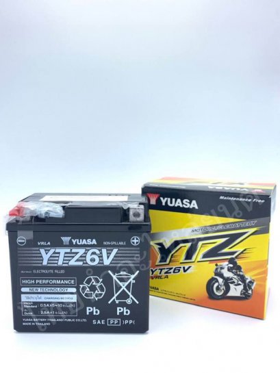 แบตเตอร์รี่แห้ง 12V 6แอม ยี่ห้อ ยัวซ่า รุ่น YTZ6