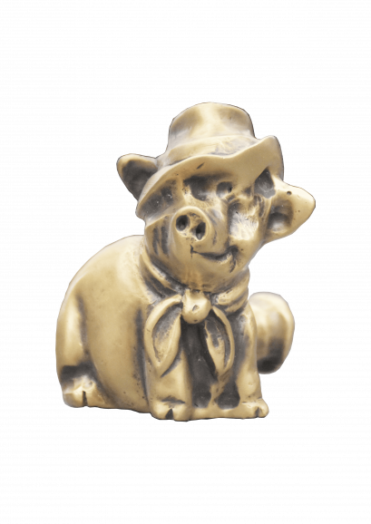 มือจับ - หมูใส่หมวก