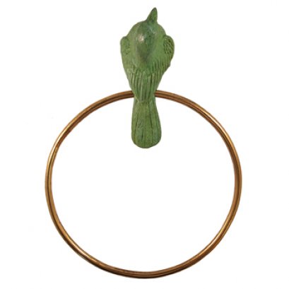 ห่วงแขวนผ้า - นกกระจอก (เขียว)