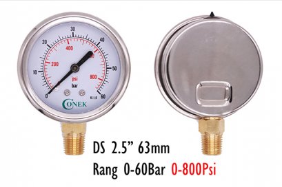 0-60BAR Dia 2.5&quot; 63MM ( 0-800Psi)