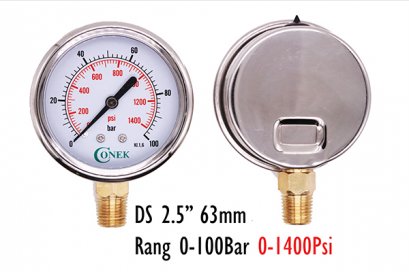0-100BAR Dia 2.5&quot; 63MM ( 0-1,400Psi)