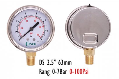 0-7Bar Dia 2.5&quot; 63MM ( 0-100Psi)