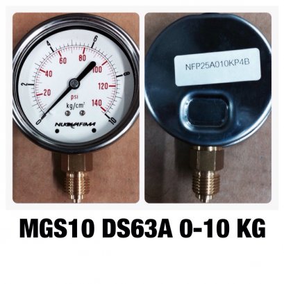 0-7kg Nuovafima หน้าปัด 2,5 นิ้ว เกลียวออกล่างทองเหลือง 1/4&quot;