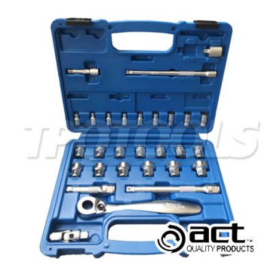 ACT8031-311 บล็อกชุดชนิดลูกบล็อกสั้นพิเศษ 31 ตัว 17H (3/8&quot; SQ.DR.)