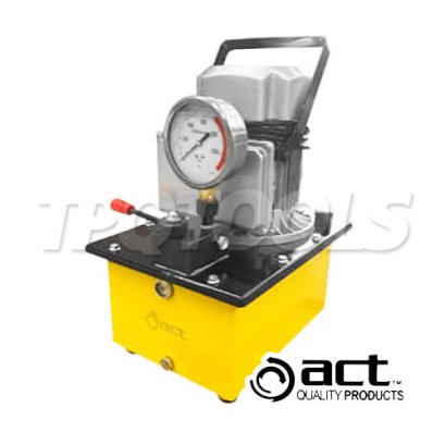 ACT-630 ปั๊มไฮโดรลิคใช้ไฟฟ้า 0.75KW STORAGE OIL CAPACITY 8 ลิตร แบบมือโยก มอเตอร์ทำงานต่อเนื่อง ใช้กับกระบอกไฮโดรลิค DOUBLE ACTING CYLINDER &quot;ACT&quot;