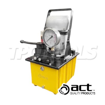 ACT-630PE ปั๊มไฮโดรลิคใช้ไฟฟ้า 0.75KW STORAGE OIL CAPACITY 8 ลิตร แบบมือโยก ใช้กับกระบอกไฮโดรลิค DOUBLE  ACTING CYLINDER &quot;ACT&quot;