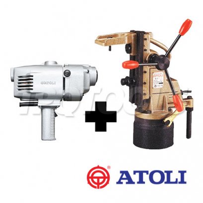 TC10R+TC25 สว่านแท่นแม่เหล็กไฟฟ้าพร้อมฐานกลม 2-25 มม.#TC10R+TC25 &quot;ATOLI&quot;