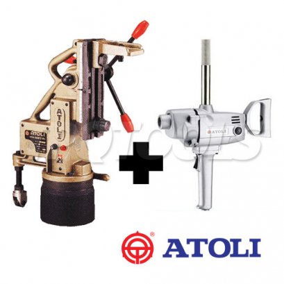 TC6R+TC20 สว่านแท่นแม่เหล็กไฟฟ้าพร้อมฐานกลม 2-20 มม.#TC6R +TC20 &quot;ATOLI&quot;