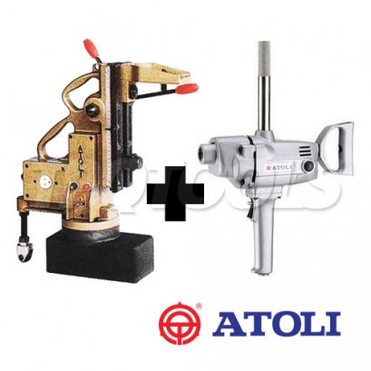 TC6S+TC20 สว่านแท่นแม่เหล็กไฟฟ้าพร้อมฐานเหลี่ยม  2-20 มม.#TC6S+TC20 &quot;ATOLI&quot;