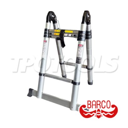 TPQ-BAATM05 บันไดยืดหดอเนกประสงค์ (อลูมิเนียม) ขนาด 2x4 ขั้น ความสูง 1.70+1.70 เมตร "BARCO"