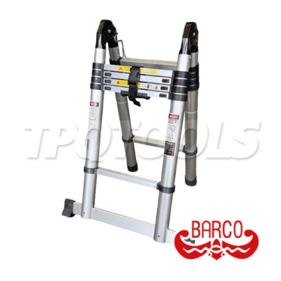 TPQ-BAATM06 บันไดยืดหดอเนกประสงค์ (อลูมิเนียม) ขนาด 2x5 ขั้น ความสูง 2.10+2.10 เมตร "BARCO"