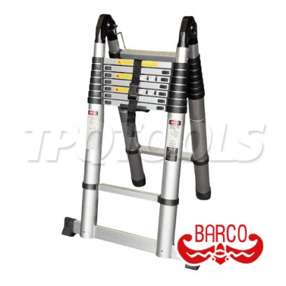 TPQ-BAATM09 บันไดยืดหดอเนกประสงค์ (อลูมิเนียม) ขนาด 2x8 ขั้น ความสูง 3.30+3.30 เมตร "BARCO"