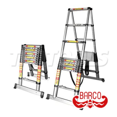 TPQ-BATL11 บันไดยืดหดได้อเนกประสงค์ ทรงเอ (อลูมิเนียม) 11 ขั้น 3.2 เมตร "BARCO"