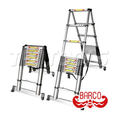 TPQ-BATL13 บันไดยืดหดได้อเนกประสงค์ ทรงเอ (อลูมิเนียม) 13 ขั้น 3.8 เมตร "BARCO"