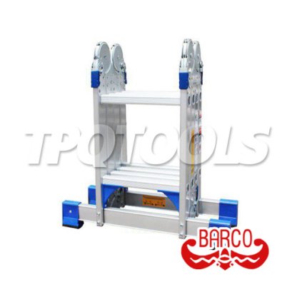 TPQ-AL-M1 (4 x 2 - 8 ขั้น) บันไดอเนกประสงค์อลูมิเนียม กาง พาด ทรง M รุ่น M1 ขนาด 4 x 2 (8 ขั้น) BARCO