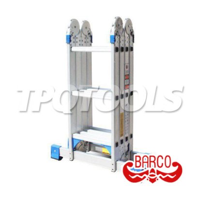 TPQ-AL-M2 (4 x 3 - 12 ขั้น) บันไดอเนกประสงค์อลูมิเนียม กาง พาด ทรง M รุ่น M2 ขนาด 4 x 3 (12 ขั้น) BARCO