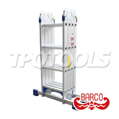 TPQ-AL-M3 (4 x 4 - 16 ขั้น) บันไดอเนกประสงค์อลูมิเนียม กาง พาด ทรง M รุ่น M3 ขนาด 4 x 4 (16 ขั้น) BARCO