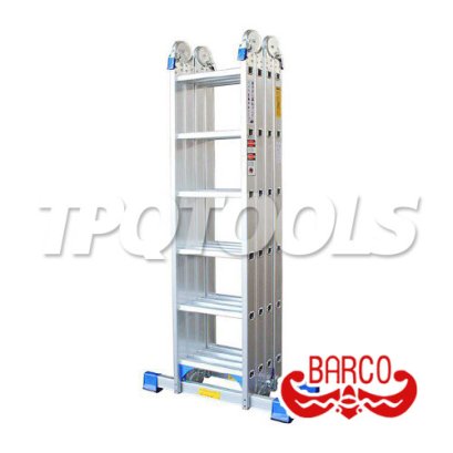 TPQ-AL-M5 (4 x 6 - 24 ขั้น) บันไดอเนกประสงค์อลูมิเนียม กาง พาด ทรง M รุ่น M5 ขนาด 4 x 6 (24 ขั้น) BARCO