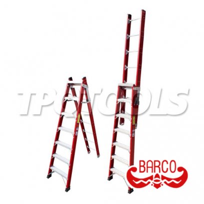 TPQ-BCFBSA7 (7 ขั้น) บันไดไฟเบอร์กลาสทรงเอ-เลื่อน BARCO