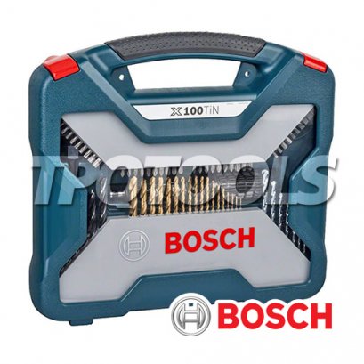 X-LINE 100 TITANIUM (2607017397) ชุดดอกไขควงและดอกสว่าน 100 ชิ้น