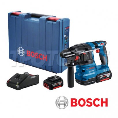 GBH185LI สว่านโรตารี่ไร้สาย 18V + แท่นชาร์จ + แบตเตอรี่ 4.0Ah 2ก้อน SDS plus Brushless (06119240K1) BOSCH