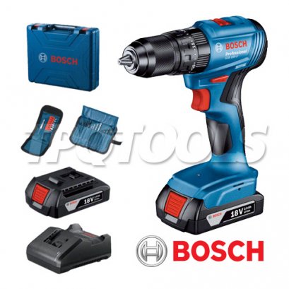 GSB 185-LI BRUSHLESS สว่านกระแทกไร้สาย 18V + อุปกรณ์เสริม 23 ชิ้น (06019K31K2)