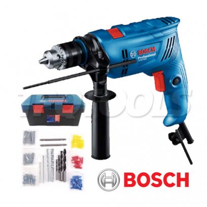 GSB600 Fisherman box kit สว่านกระแทก 4 หุน 600 วัตต์ พร้อมอุปกรณ์ 91 ชิ้น (06011A03K2) BOSCH