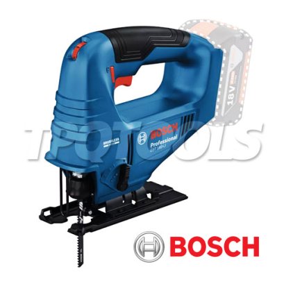 GST183LI (SOLO) เลื่อยจิ๊กซอไร้สาย SDS 18V ความเร็วรอบ 0-3300 รอบ/นาที ปรับรอบได้ 6 ระดับ + พร้อมระบบปรับเตะ ตัดไม้ 95 มม. อลูมิเนียม 15 มม. เหล็ก 8 มม. (เครื่องเปล่า) #06015B70L0 BOSCH