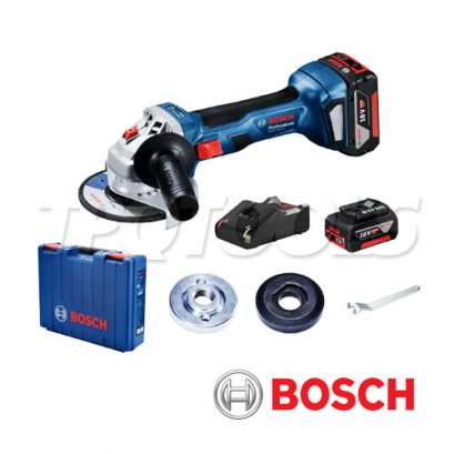 GWS180LI (SET) (0615990M9S) เครื่องเจียระไนมุมไร้สาย 18V + แบตเตอรี่ 4.0 AH + แท่นชาร์จ