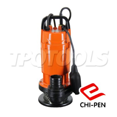 CAS-1010F ปั๊มแช่บอดี้อลูมิเนียม ขนาดท่อ 1.5 นิ้ว มีลูกลอย ส่งสูงสุด 10 เมตร มอเตอร์ 550W 220V CHIPEN