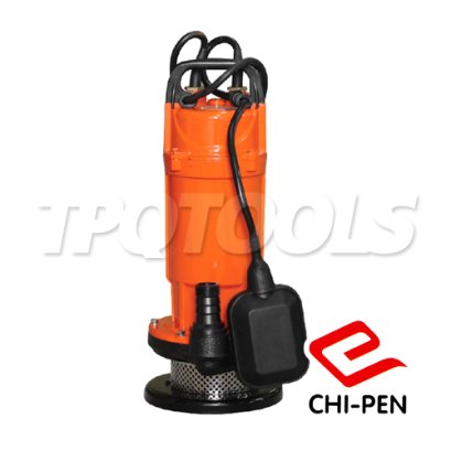 CAS-1516F ปั๊มแช่บอดี้อลูมิเนียม ขนาดท่อ 1 นิ้ว มีลูกลอย ส่งสูงสุด 16 เมตร มอเตอร์ 370W 220V CHIPEN