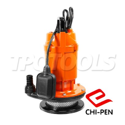 CAS-1525F ปั๊มแช่บอดี้อลูมิเนียม ขนาดท่อ 1 นิ้ว มีลูกลอย ส่งสูงสุด 25 เมตร มอเตอร์ 550W 220V CHIPEN