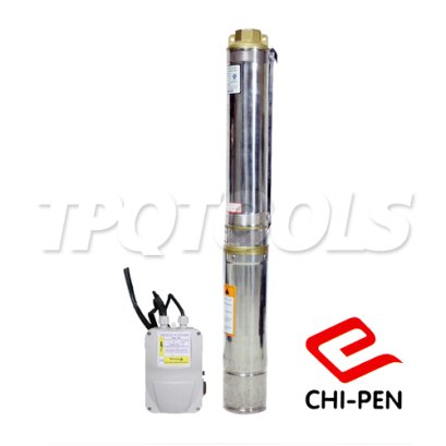 CP2-50B (ครบชุด) ปั๊มสูบน้ำบาดาลบอดี้สแตนเลส ข้อต่อท่อทองเหลือง ขนาดท่อ 1.1/4 นิ้ว ส่งสูงสุด 50 เมตร 8 ใบพัด กำลังไฟ 550W 220V CHIPEN