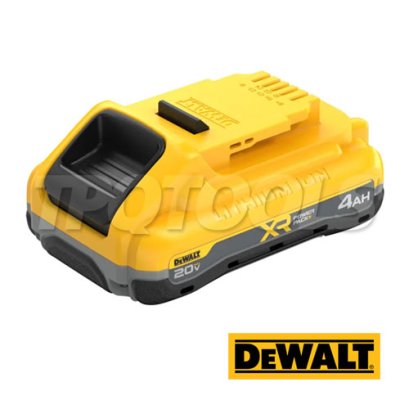 DCB2104-B1 แบตเตอรี่ 20V MAX 4.0AH POWERPACK ขนาดบางฐานกว้าง เสริมยางกันลื่น "DEWALT" ดีวอลท์