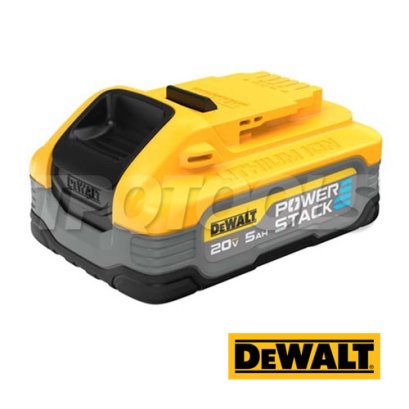 DCBP520-B1 แบตเตอรี่ POWERSTACK 20V MAX 5.0 AH เทคโนโลยีใหม่ จ่ายกระแสไฟสูง ความร้อนน้อย"DEWALT" ดีวอลท์