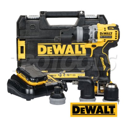 DCD703D2-B1 สว่านไขควงติดตั้ง 5 IN 1 ไร้แปรงถ่าน 12V MAX. ขนาด 10 มม./6.35 มม. (HEX) พร้อมแบตเตอรี่ 2.0 AH + แท่นชาร์จ (ครบชุด) "DEWALT" ดีวอลท์