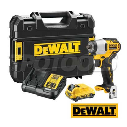 DCF902N-KR บล็อกกระแทกไร้สาย 3/8" 12V MAX. (ขนาดเล็กน้ำหนักเบา) ไร้แปรงถ่าน แรงบิดสูงสุด 168NM. ความเร็วรอบ 2850 RPM พร้อมแบตเตอรี่ 2.0AH + แท่นชาร์จ "DEWALT" ดีวอลท์