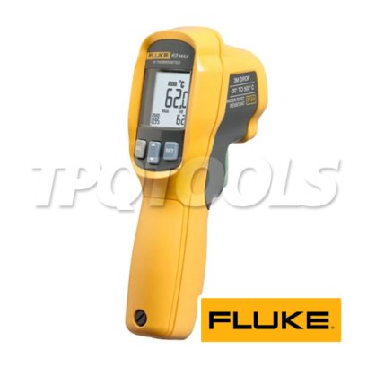 FLUKE 62MAX+ อินฟาเรทเทอร์โมมิเตอร์ เครื่องวัดอุณหภูมิแบบไม่สัมผัส (-30°C ถึง 650°C) เลเซอร์คู่ IP54 Fluke Infrared Thermometers