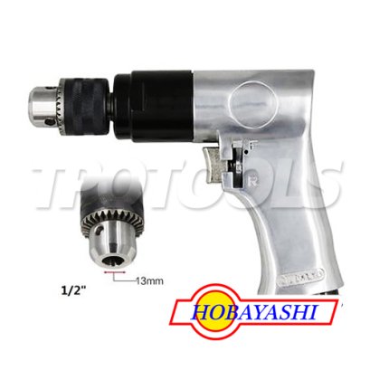 HB-408 สว่านลมปรับซ้ายขวา ขนาด 1/2" (13 มม.) ความเร็วรอบ 800 RPM HOBAYASHI