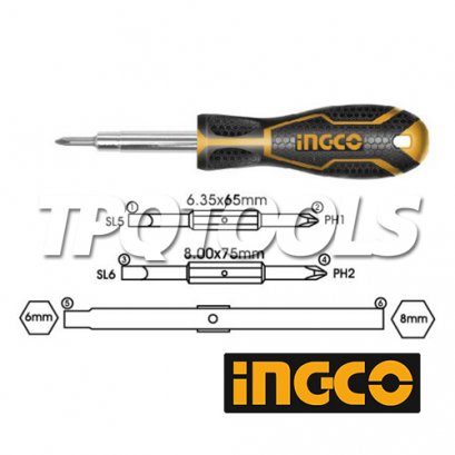 ไขควงสลับหัว 6in1 INGCO-AKISD0608