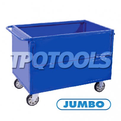 BTP-0711X รถเข็นกรงเหล้กแผงข้างทึบ รับน้ำหนัก 500 กก. (รุ่นไม่มีฝาบน) JUMBO